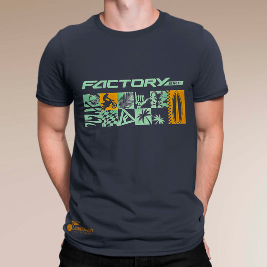 Camiseta manga corta / Azul real